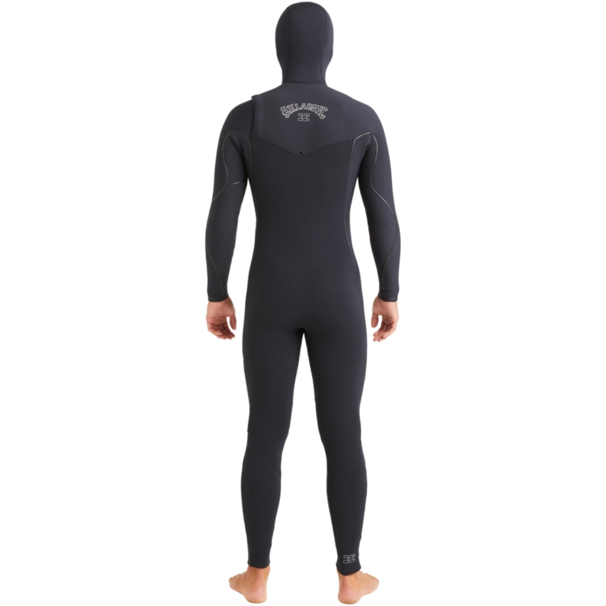 2025 Billabong Heren Furnace Natural 6/5mm Met Capuchon Borst Ritssluiting Wetsuit ABYW200121 - Black